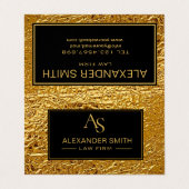 Luxury Crumpled Gold Foil Texture Elegant Metallic 名刺 (外部フラット)