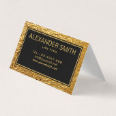 Luxury Crumpled Gold Foil Texture Elegant Metallic 名刺 (裏面)