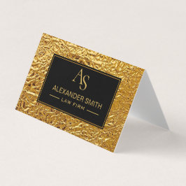 Luxury Crumpled Gold Foil Texture Elegant Metallic 名刺