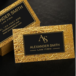 Luxury Crumpled Gold Foil Texture Elegant Metallic 名刺