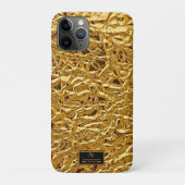 Luxury Crumpled Gold Foil Texture Elegant Metallic Case-Mate iPhoneケース (裏)