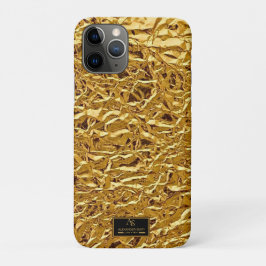 Luxury Crumpled Gold Foil Texture Elegant Metallic iPhone 11 Proケース