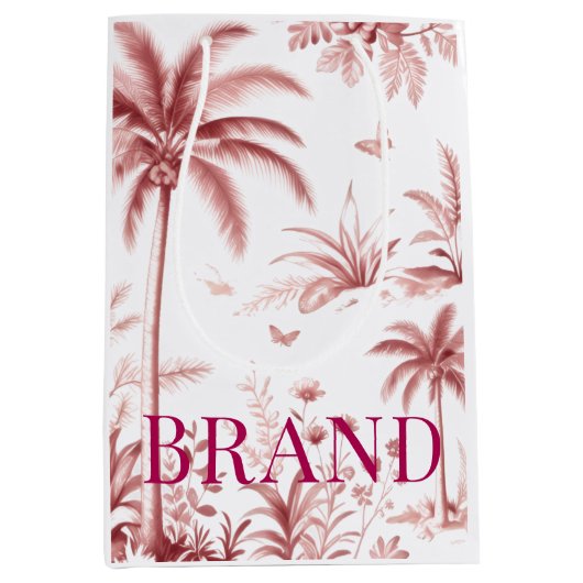 Luxury Custom Logo for gift bags|fancy  Boutiq ミディアムペーパーバッグ (正面)