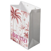 Luxury Custom Logo for gift bags|fancy  Boutiq ミディアムペーパーバッグ (正面アングル)