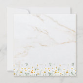 Luxury Daisy Gold Frame Marble Blank Card (正面)