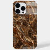 Luxury Dark Brown and Gold Marble iPhone Case Case-Mate iPhoneケース (裏面)