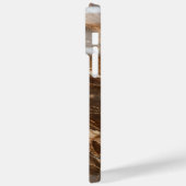 Luxury Dark Brown and Gold Marble iPhone Case Case-Mate iPhoneケース (裏面 / 左)
