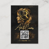 Luxury Dark Fine Art | Elegant Thank You 名刺 (正面)