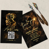 Luxury Dark Fine Art | Elegant Thank You 名刺