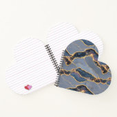 Luxury Dark Gray Marble Texture with Gold Veins ノートブック (内部)