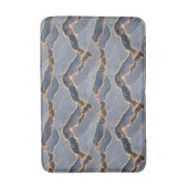 Luxury Dark Gray Marble Texture with Gold Veins バスマット (正面縦)