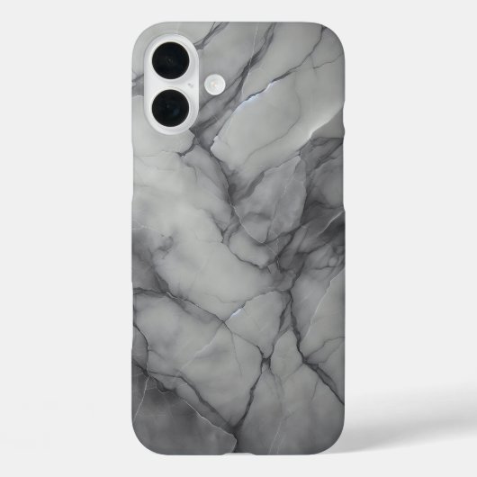 Luxury Dark Grey Marble Phone Case - Bold Cracked  Case-Mate iPhoneケース (裏面)