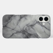Luxury Dark Grey Marble Phone Case - Bold Cracked  Case-Mate iPhoneケース (裏面 (横))