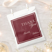 Luxury dark Red Old Money Wedding chandelier フェイバーバッグ (クリップ留めされた状態)