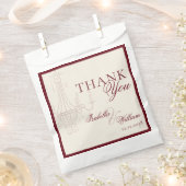 Luxury dark Red Old Money Wedding chandelier フェイバーバッグ (クリップ留めされた状態)