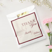 Luxury dark Red Old Money Wedding chandelier フェイバーバッグ (封をした状態)