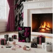 Luxury Dark Romantic Heart Gift Bag ミディアムペーパーバッグ