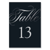 Luxury Dark Slate Wedding  テーブルナンバー (裏面)