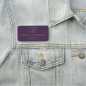 Luxury Dark Violet Purple and Golden：ロゴ 名札 (インサイチュ)