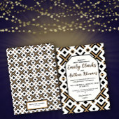 Luxury Deco Elegant Gold and Black Wedding 招待状