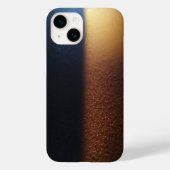 Luxury Deep Blue and Shimmering Gold Glitter Contr Case-Mate iPhoneケース (裏面)