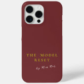 Luxury Deep Burgundy & Gold Parisian Chic iPhone 1 Case-Mate iPhoneケース (裏面)