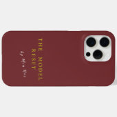 Luxury Deep Burgundy & Gold Parisian Chic iPhone 1 Case-Mate iPhoneケース (裏面 (横))