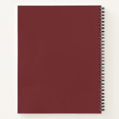 Luxury Deep Burgundy & Gold Parisian Chic Notebook ノートブック (裏面)