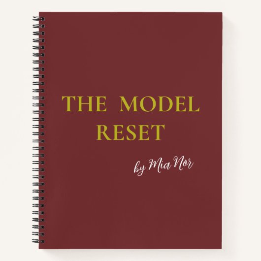 Luxury Deep Burgundy & Gold Parisian Chic Notebook ノートブック (正面)