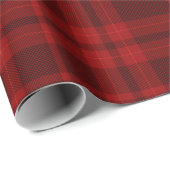 Luxury Deep Burgundy Red Monochrome Tartan Plaid ラッピングペーパー (ロールコーナー)