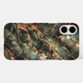 Luxury Deep Emerald Marble Phone Case - Elegant  Case-Mate iPhoneケース (裏面 (横))