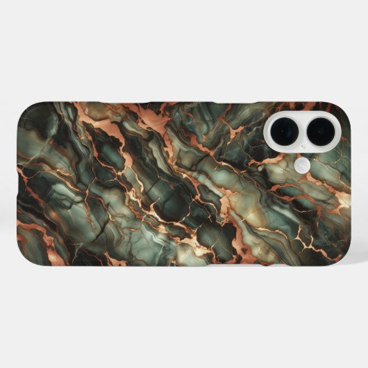 Luxury Deep Emerald Marble Phone Case - Elegant  Case-Mate iPhoneケース (裏面 (横))
