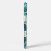 Luxury Deep Turquoise Marble Phone Case - Elegant  Case-Mate iPhoneケース (裏面 / 右)