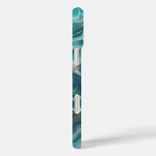 Luxury Deep Turquoise Marble Phone Case - Elegant  Case-Mate iPhoneケース (裏面 / 右)
