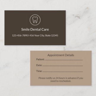 Luxury Dental Appointment Card | Clinic Reminder 予約カード