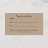 Luxury Dental Appointment Card | Clinic Reminder 予約カード (裏面)