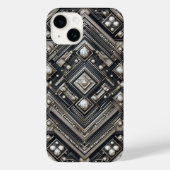 Luxury Diamond Cut Geometric Art Deco Pattern Gold Case-Mate iPhoneケース (裏面)