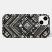 Luxury Diamond Cut Geometric Art Deco Pattern Gold Case-Mate iPhoneケース (裏面 (横))