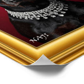 Luxury Doberman Portrait with Diamond Necklace – E ポスター (角)
