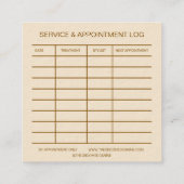 Luxury Dog Grooming Business Card Bronze Champaign スクエア名刺 (裏面)