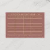 Luxury Dog Grooming Business Card Burnt Terracotta 名刺 (裏面)