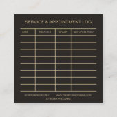 Luxury Dog Grooming Business Card Espresso Bean スクエア名刺 (裏面)