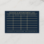 Luxury Dog Grooming Business Card Midnight Navy 名刺 (裏面)