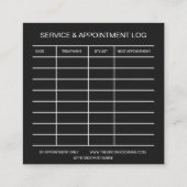 Luxury Dog Grooming Business Card Pet Stylist スクエア名刺 (裏面)