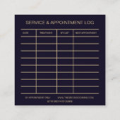 Luxury Dog Grooming Business Card Pet Stylist スクエア名刺 (裏面)