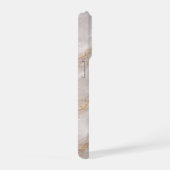 Luxury Dove Gray Marble with White Veins & Gold  iPhoneケース (右側面)