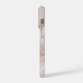 Luxury Dove Gray Marble with White Veins & Gold  iPhoneケース (左側面)