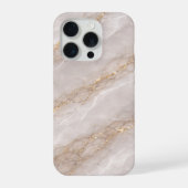 Luxury Dove Gray Marble with White Veins & Gold  iPhoneケース (裏面)