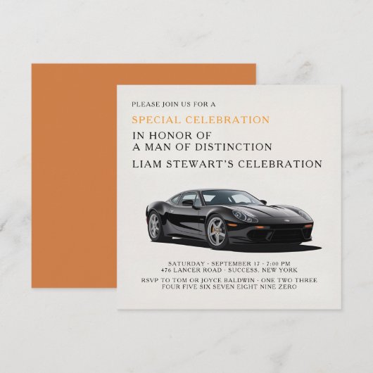 Luxury Drive Celebration 招待状 (正面/裏面)