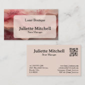 Luxury Dusty Rose Marble Custom Business Card 名刺 (正面/裏面)